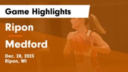 Ripon  vs Medford  Game Highlights - Dec. 28, 2023