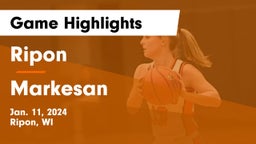 Ripon  vs Markesan  Game Highlights - Jan. 11, 2024