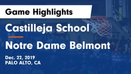Castilleja School vs Notre Dame Belmont Game Highlights - Dec. 22, 2019
