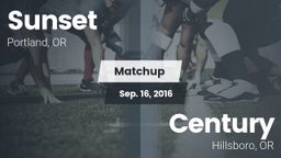 Matchup: Sunset  vs. Century  2016