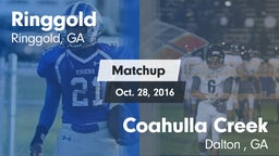 Matchup: Ringgold  vs. Coahulla Creek  2016