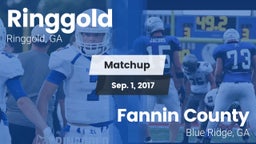 Matchup: Ringgold  vs. Fannin County  2017