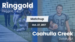 Matchup: Ringgold  vs. Coahulla Creek  2017