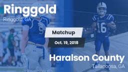 Matchup: Ringgold  vs. Haralson County  2018