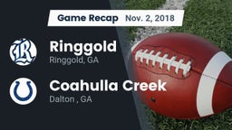 Recap: Ringgold  vs. Coahulla Creek  2018