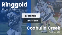 Matchup: Ringgold  vs. Coahulla Creek  2019