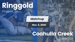 Matchup: Ringgold  vs. Coahulla Creek  2020