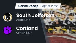 Recap: South Jefferson  vs. Cortland  2022