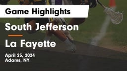 South Jefferson  vs La Fayette Game Highlights - April 25, 2024