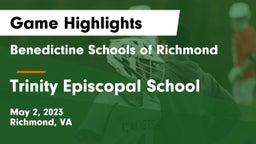 Benedictine Schools of Richmond vs Trinity Episcopal School Game Highlights - May 2, 2023