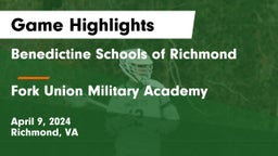 Benedictine Schools of Richmond vs Fork Union Military Academy Game Highlights - April 9, 2024