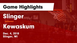 Slinger  vs Kewaskum  Game Highlights - Dec. 4, 2018