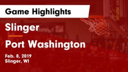 Slinger  vs Port Washington  Game Highlights - Feb. 8, 2019