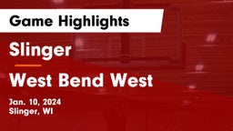 Slinger  vs West Bend West  Game Highlights - Jan. 10, 2024