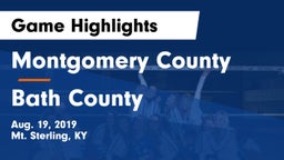 Montgomery County  vs Bath County Game Highlights - Aug. 19, 2019