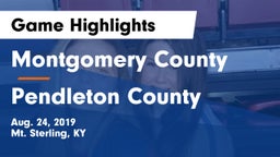 Montgomery County  vs Pendleton County Game Highlights - Aug. 24, 2019