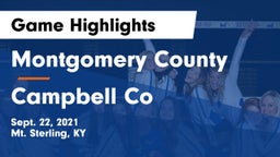 Montgomery County  vs Campbell Co Game Highlights - Sept. 22, 2021
