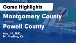 Montgomery County  vs Powell County Game Highlights - Aug. 18, 2022