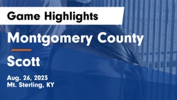 Montgomery County  vs Scott Game Highlights - Aug. 26, 2023