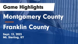 Montgomery County  vs Franklin County  Game Highlights - Sept. 13, 2023