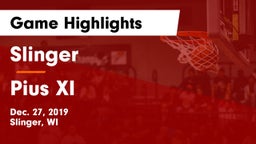 Slinger  vs Pius XI  Game Highlights - Dec. 27, 2019