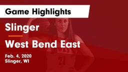 Slinger  vs West Bend East  Game Highlights - Feb. 4, 2020