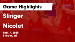 Slinger  vs Nicolet  Game Highlights - Feb. 7, 2020