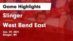 Slinger  vs West Bend East  Game Highlights - Jan. 29, 2021