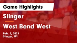 Slinger  vs West Bend West  Game Highlights - Feb. 5, 2021