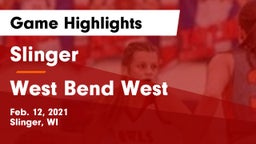 Slinger  vs West Bend West  Game Highlights - Feb. 12, 2021