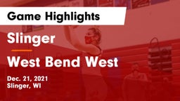 Slinger  vs West Bend West  Game Highlights - Dec. 21, 2021