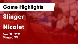 Slinger  vs Nicolet  Game Highlights - Jan. 20, 2023