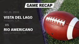 Recap: Vista del Lago  vs. Rio Americano  2016