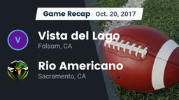 Recap: Vista del Lago  vs. Rio Americano  2017