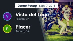 Recap: Vista del Lago  vs. Placer  2018