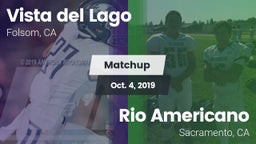 Matchup: Vista del Lago High vs. Rio Americano  2019