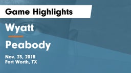 Wyatt  vs Peabody  Game Highlights - Nov. 23, 2018