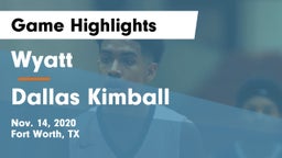 Wyatt  vs Dallas Kimball Game Highlights - Nov. 14, 2020
