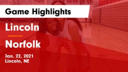 Lincoln  vs Norfolk  Game Highlights - Jan. 22, 2021