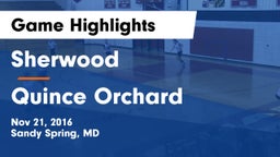Sherwood  vs Quince Orchard  Game Highlights - Nov 21, 2016