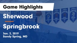 Sherwood  vs Springbrook  Game Highlights - Jan. 2, 2019