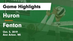 Huron  vs Fenton Game Highlights - Oct. 5, 2019