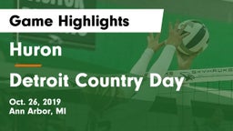Huron  vs Detroit Country Day  Game Highlights - Oct. 26, 2019