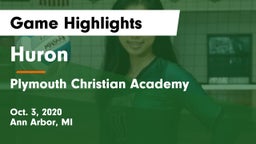 Huron  vs Plymouth Christian Academy  Game Highlights - Oct. 3, 2020