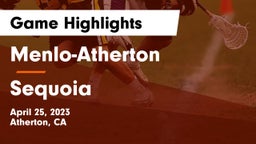 Menlo-Atherton  vs Sequoia  Game Highlights - April 25, 2023