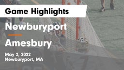 Newburyport  vs Amesbury Game Highlights - May 2, 2022