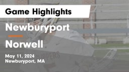 Newburyport  vs Norwell  Game Highlights - May 11, 2024