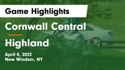 Cornwall Central  vs Highland  Game Highlights - April 8, 2022