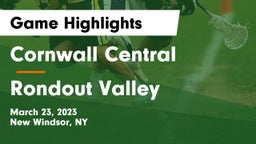 Cornwall Central  vs Rondout Valley  Game Highlights - March 23, 2023