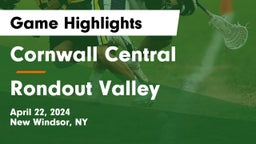 Cornwall Central  vs Rondout Valley  Game Highlights - April 22, 2024